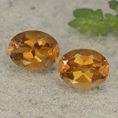 Marrone arancio Citrino Gem - 1.8ct Ovale sfaccettato (ID: 497525)