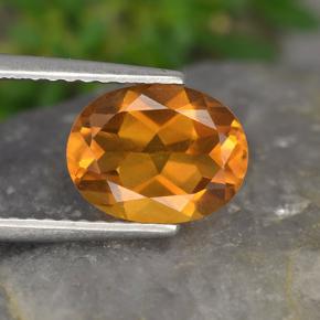 Apricot Orange Цитрин Камень - 1.6ct Фасетный Овал (ID: 497694)