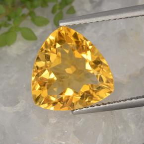 Золотой Цитрин Камень - 5.2ct Огранка Триллион Фасетная (ID: 498470)