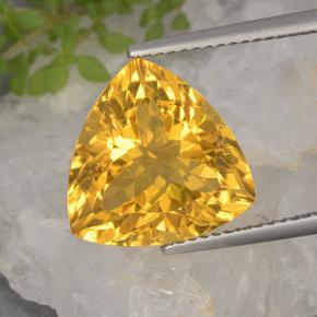 6.8ct Trillion Facet Yellow Golden Citrine Gem for sale 6.8ct Trillion Facet Yellow Golden Citrine Gem (ID: 498471)