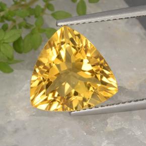 Bright Gold Цитрин Камень - 5.2ct Огранка Триллион Фасетная (ID: 498472)