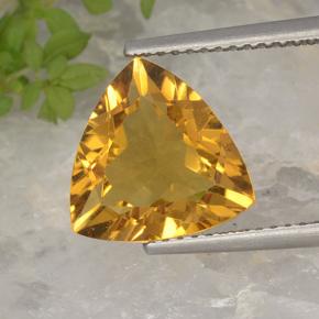 3.7ct Trillion Facet Yellow Golden Citrine Gem for sale 3.7ct Trillion Facet Yellow Golden Citrine Gem (ID: 498475)