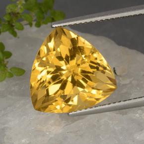 6.5ct Trillion Facet Yellow Golden Citrine Gem for sale 6.5ct Trillion Facet Yellow Golden Citrine Gem (ID: 498477)