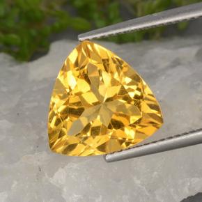 5.5ct Trillion Facet Yellow Golden Citrine Gem for sale 5.5ct Trillion Facet Yellow Golden Citrine Gem (ID: 498492)