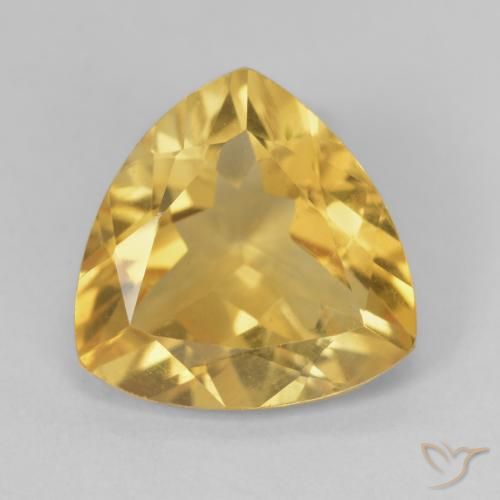 4.72ct Natural Gold Citrine, Trillion, VVS