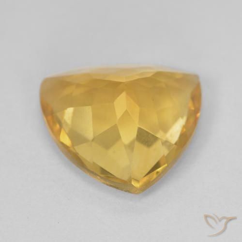 Citrine Gemstone in 12 x 12 mm (calibrated) Size for Sale, Citrine Stone in Gold Color