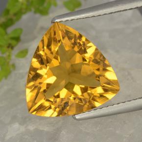 6.5ct Trillion Facet Yellow Golden Citrine Gem for sale 6.5ct Trillion Facet Yellow Golden Citrine Gem (ID: 498636)