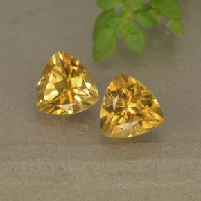 Dorado Citrina Gema - 0.7ct Forma trillón (ID: 499314)