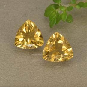 0.6ct Trillion Facet Yellow Golden Citrine Gem for sale 0.6ct Trillion Facet Yellow Golden Citrine Gem (ID: 499316)
