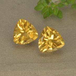 Deep Gold Citrin Edelstein - 0.7ct Trillantschliff (ID: 499322)