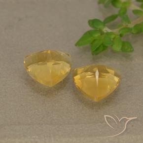 Citrine Gemstones in 6 x 6 mm (calibrated) Size for Sale, Citrine Stones in Golden Color