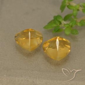 Citrine Gemstones in 6 x 6 mm (calibrated) Size for Sale, Citrine Stones in Dark Golden Color