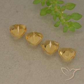 Citrine Gemstones in 6 x 6 mm (calibrated) Size for Sale, Citrine Stones in Bright Gold Color