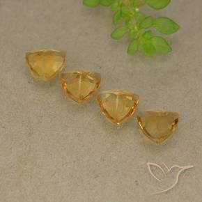 Citrine Gemstones in 6 x 6 mm (calibrated) Size for Sale, Citrine Stones in Deep Orange-Gold Color