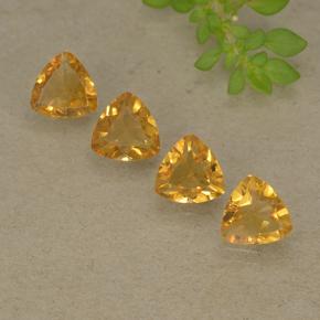 Dark Golden Citrino Gem - 0.6ct Sfaccettatura trilliant (ID: 499335)