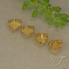 Citrine Gemstones in 6.2 x 6.1 mm Size for Sale, Citrine Stones in Golden Orange Color