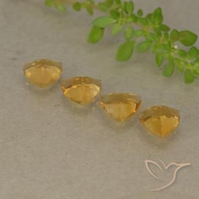 Citrine Gemstones in 6 x 6 mm (calibrated) Size for Sale, Citrine Stones in Deep Golden Orange Color
