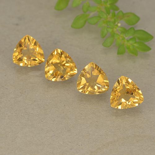 0.7ct Trillion Facet Yellow Golden Citrine Gem for sale 0.7ct Trillion Facet Yellow Golden Citrine Gem (ID: 499339)