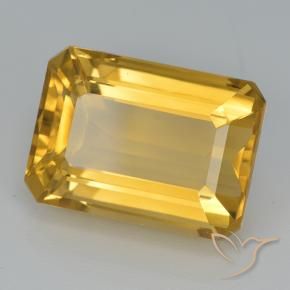 8.02 ct Golden Citrine Stone, Natural Citrine in Octagon Step Cut Shape for Sale