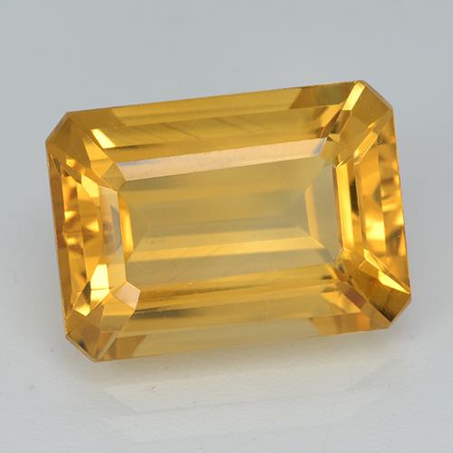 Dorado naranja claro medio Citrina Gema - 7.4ct Corte octagonal (ID: 499535)