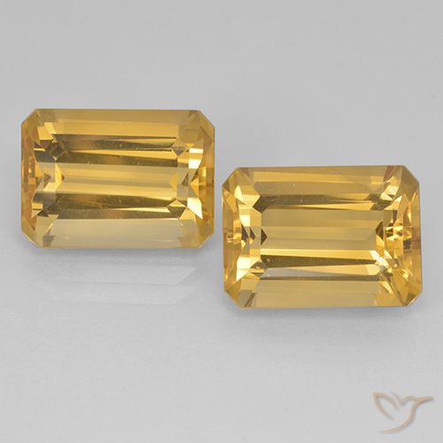 15.32 ct Yellow Citrine, 14 x 10.1 mm Octagon Cut From Brazil, Photo A