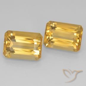15.32 ctw Golden Citrine Stones, Natural Citrine in Octagon Step Cut Shape for Sale