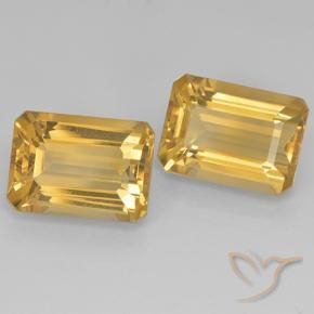 15.59 ctw Golden Citrine Stones, Natural Citrine in Octagon Step Cut Shape for Sale