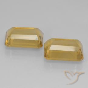 Citrine Gemstones in 14 x 10 mm (calibrated) Size for Sale, Citrine Stones in Medium-Dark Golden Color