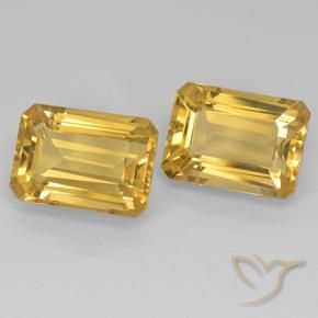 15.40 ctw Golden Citrine Stones, Natural Citrine in Octagon Step Cut Shape for Sale