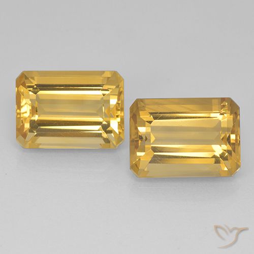 15.74 ct Yellow Citrine, 14 x 10.1 mm Octagon Cut From Brazil, Photo A