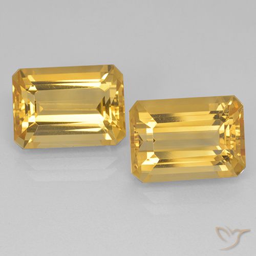 15.59ctw Natural Deep Golden Orange Citrine, Emerald Cut, VVS-VS
