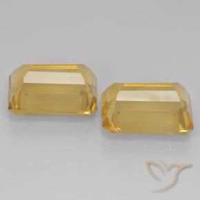 Citrine Gemstones in 14 x 10 mm (calibrated) Size for Sale, Citrine Stones in Deep Golden Orange Color