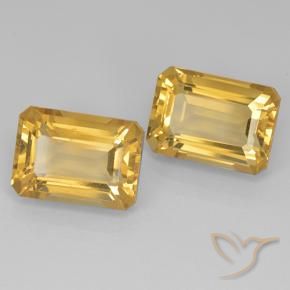 15.05 ctw Golden Citrine Stones, Natural Citrine in Octagon Step Cut Shape for Sale