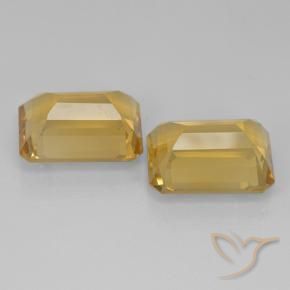 Citrine Gemstones in 14 x 10 mm (calibrated) Size for Sale, Citrine Stones in Medium-Dark Golden Color