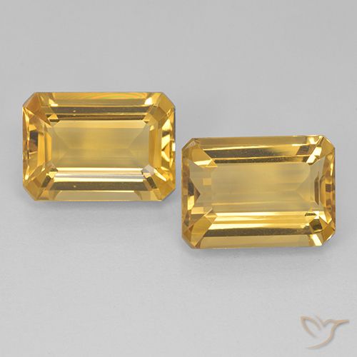 14.27 ct Yellow Citrine, 14.1 x 10.1 mm Octagon Cut From Brazil, Photo A
