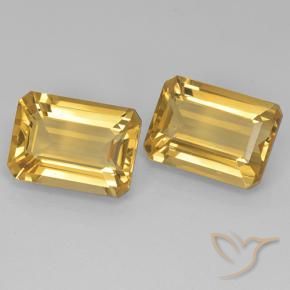 14.27 ctw Golden Citrine Stones, Natural Citrine in Octagon Step Cut Shape for Sale