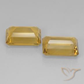 Citrine Gemstones in 14 x 10 mm (calibrated) Size for Sale, Citrine Stones in Golden Color