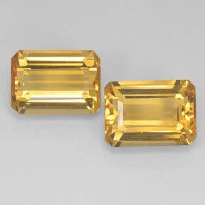 Deep Gold Citrine Gem - 7.3ct Octagon Step Cut (ID: 499904)