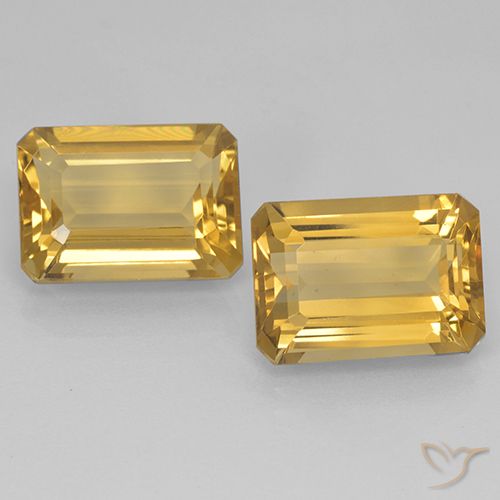 14.9 ct Yellow Citrine, 13.9 x 10.1 mm Octagon Cut From Brazil, Photo A