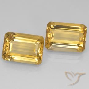 14.90 ctw Golden Citrine Stones, Natural Citrine in Octagon Step Cut Shape for Sale