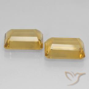 Citrine Gemstones in 14 x 10 mm (calibrated) Size for Sale, Citrine Stones in Medium-Dark Golden Color