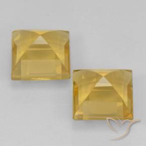 Citrine Gemstones in 6 x 6 mm (calibrated) Size for Sale, Citrine Stones in Golden Color