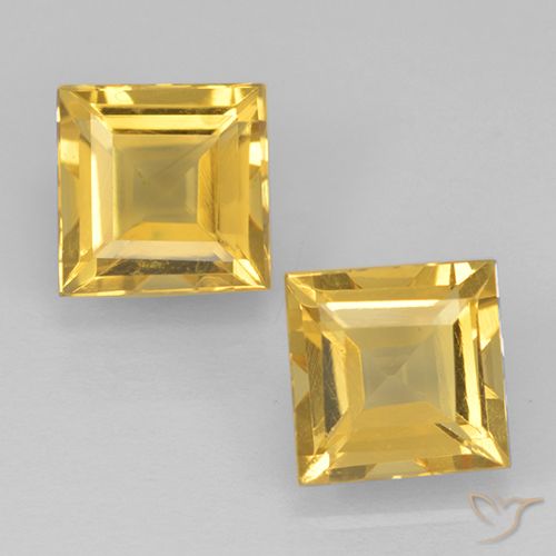 2.05ctw Natural Golden Citrine, Square, VVS-VS