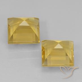 Citrine Gemstones in 6 x 6 mm (calibrated) Size for Sale, Citrine Stones in Golden Color