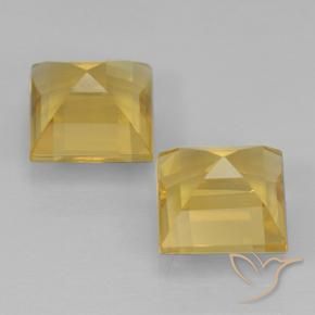 Citrine Gemstones in 6 x 6 mm (calibrated) Size for Sale, Citrine Stones in Golden Color