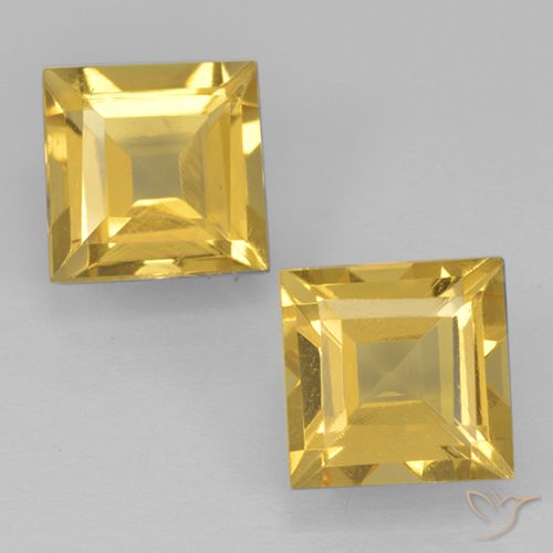 2.28ctw Natural Golden Citrine, Square, VVS-VS