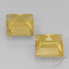 Citrine Gemstones in 6 x 6 mm (calibrated) Size for Sale, Citrine Stones in Golden Color