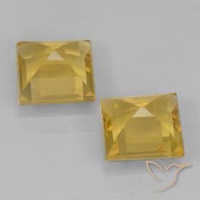 Citrine Gemstones in 5.9 x 5.7 mm Size for Sale, Citrine Stones in Golden Color