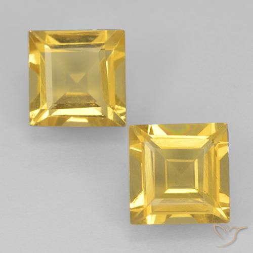 1.83ctw Natural Golden Citrine, Square, VVS-VS