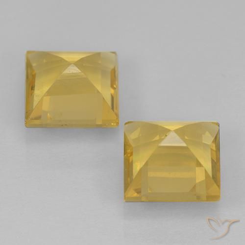 Citrine Gemstones in 6 x 6 mm (calibrated) Size for Sale, Citrine Stones in Golden Color